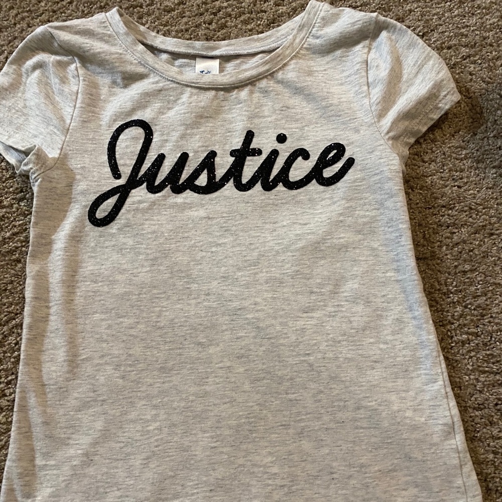 Justice tee size 8